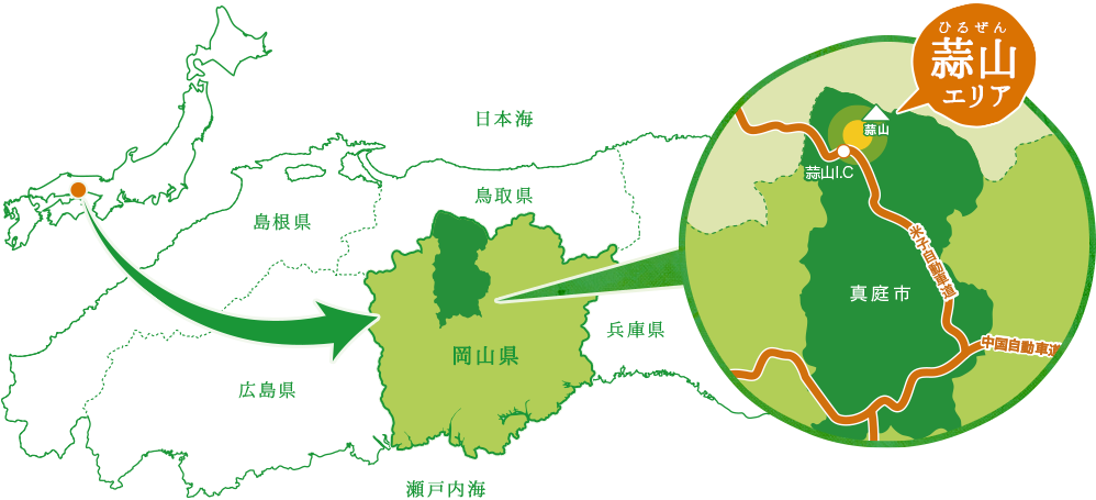 蒜山エリア地図
